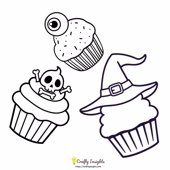 Halloween Cupcake Drawing