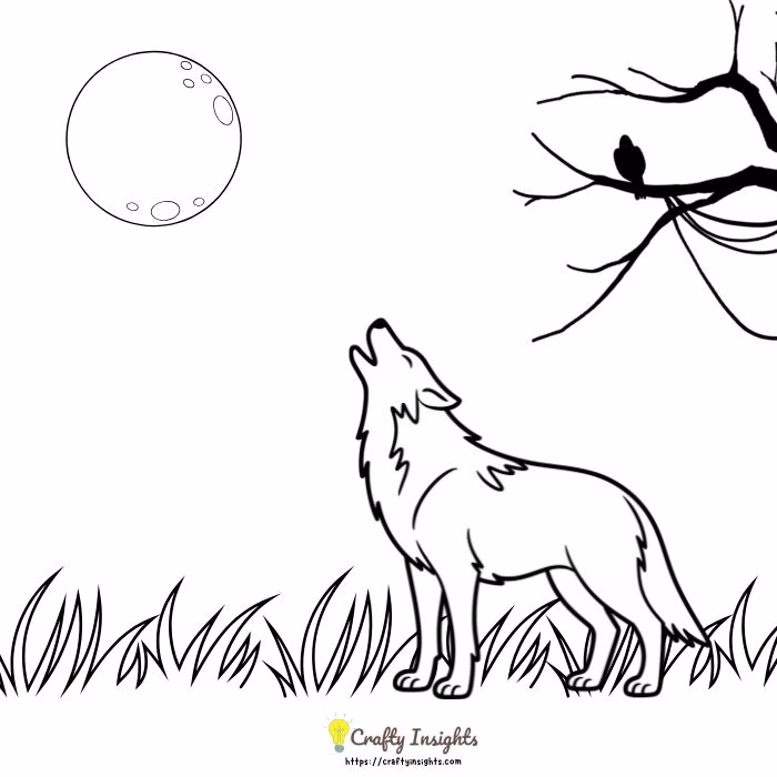 Howling Wolf Drawing