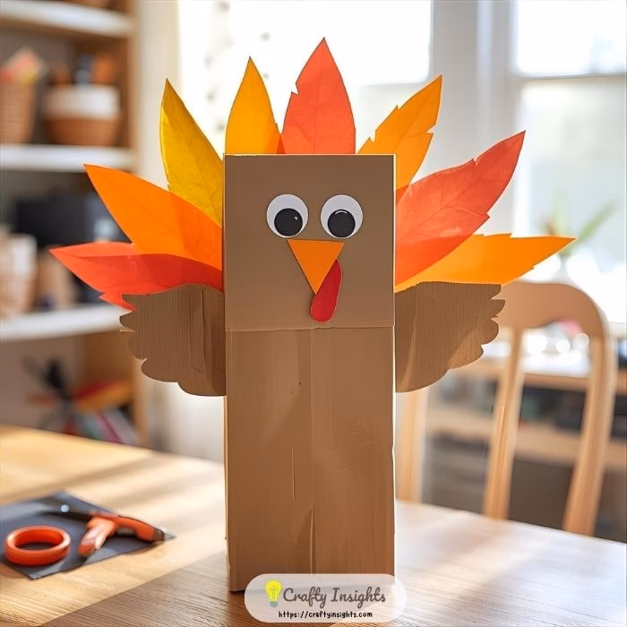 Paper Bag Turkey Puppet min