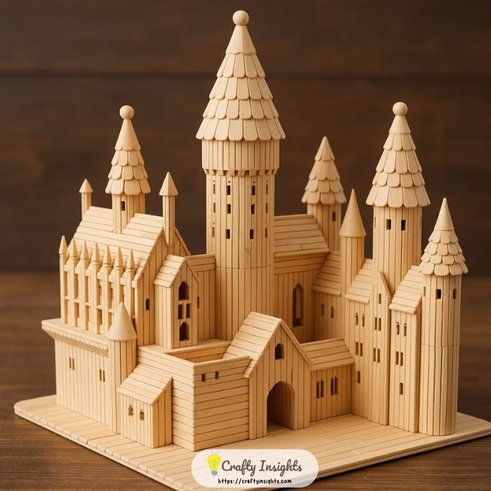 Popsicle Stick Hogwarts Castle