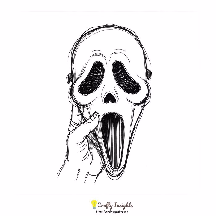 Scream Mask Drawing