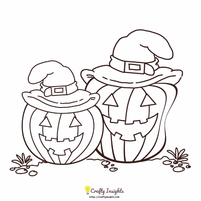 Smiling pumpkin drawing
