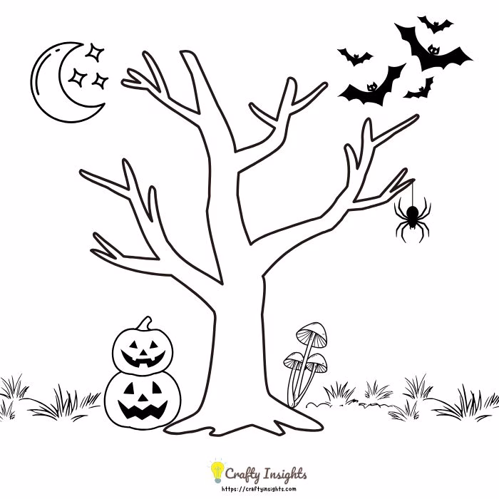 Spooky Tree Drawing