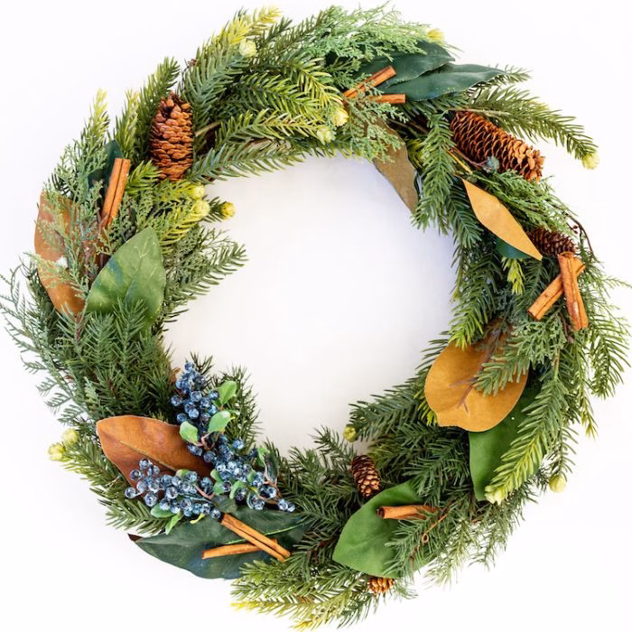 Cranberry and Cinnamon Stick Wreath