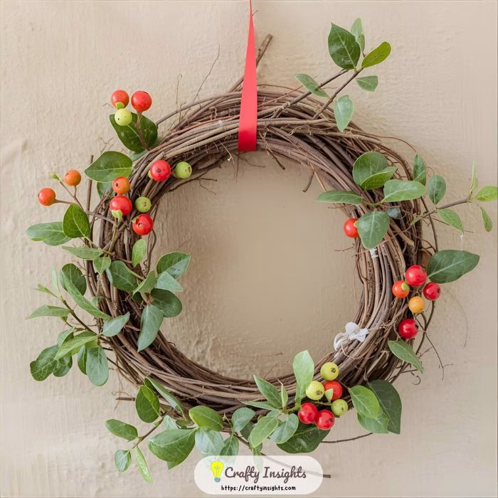 Twig and Holly Berry Eco Wreath