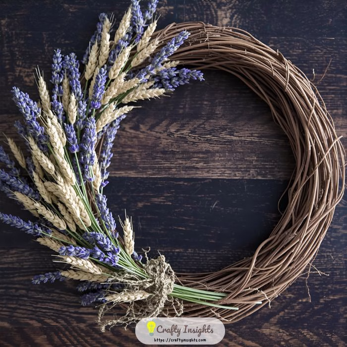 Wheat and Lavender Wreath diy