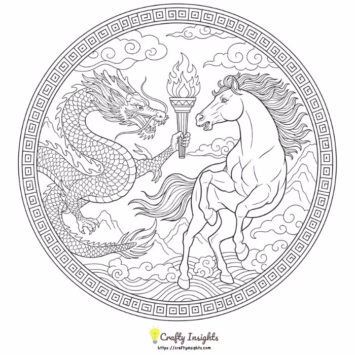 Dragon and Horse Pair