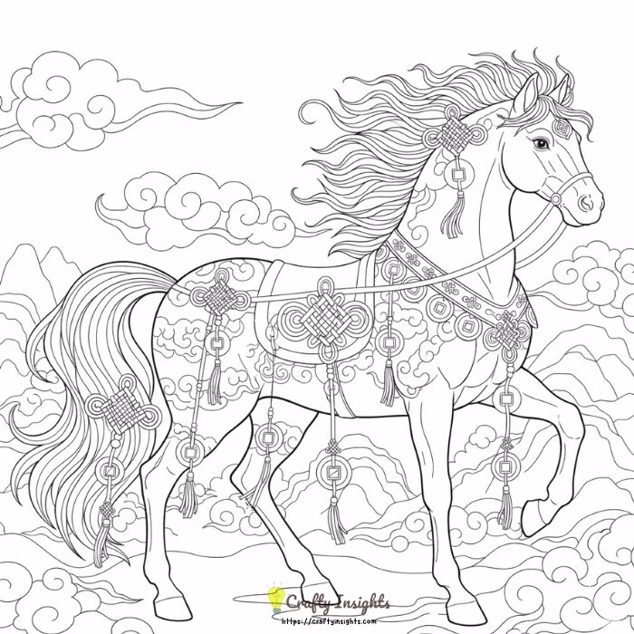 Horse with Chinese Knots