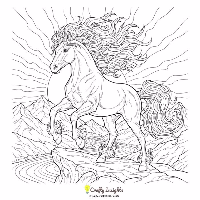 Majestic Fire Horse