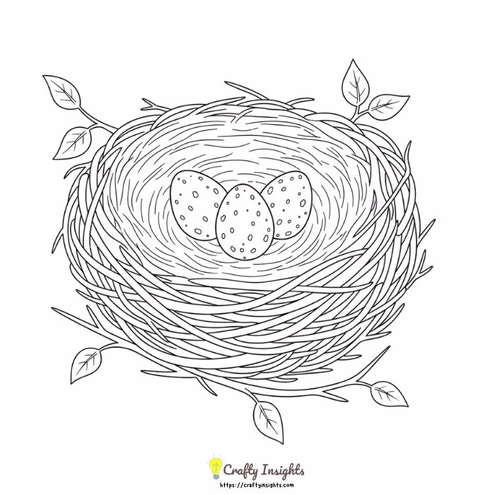 Birds Nest with Tiny Speckled Eggs