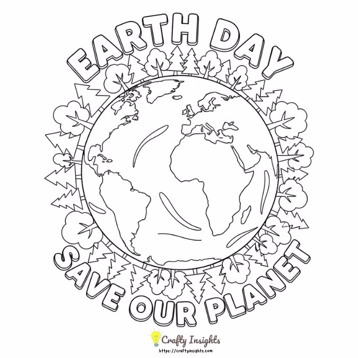 Earth Day Globe Surrounded by Green Trees