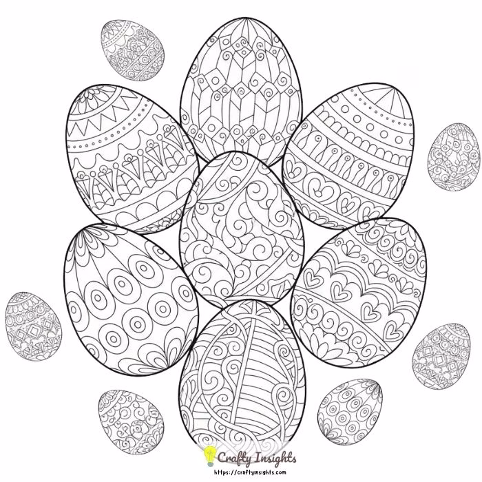Intricate Zentangle Patterns on Easter Eggs